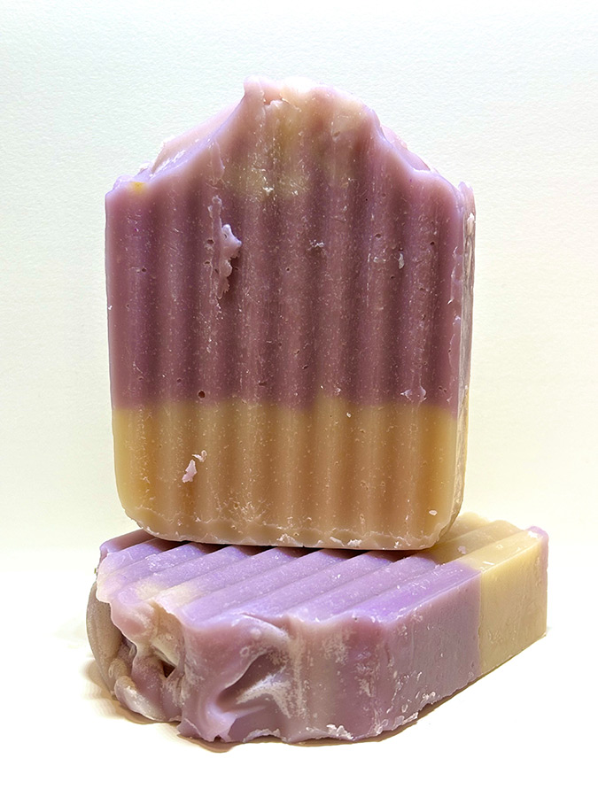 purple and gold soap